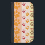 Capa Carteira Para Samsung Galaxy S4 Bonito impressões de pata Samsung Galaxy S4<br><div class="desc">Um padrão de estampas laranja,  vermelha e marrom para amantes de cães,  ou amantes de os animais em geral.</div>