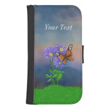 Borboleta Monarch e Flores