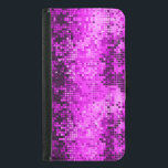 Capa Carteira Para Samsung Galaxy S5 Brilho de Disco Rosa-Quente Elegante e cintilações<br><div class="desc">Tons rosa-quente elegantes sotaque preto acento retrô-bola-disco brilhando e brilhos. Disponível em outros produtos. Modelo de cartão de negócios totalmente personalizável.</div>