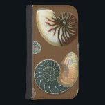 Capa Carteira Para Samsung Galaxy S4 Cacau<br><div class="desc">Obtenha esta única imagem de concha vermelha e azul gravada em pedra no seu próximo produto. Este incrível fundo de cacau nestas duas conchas únicas. Leve a praia com você para onde quer que vá.</div>