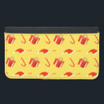 Capa Carteira Para Samsung Galaxy S5 Caixa de presentes de Natal Cana de chocolate<br><div class="desc">Ano Novo e padrão perfeito de Natal com caixa de presentes e chapéu de Papai noel</div>