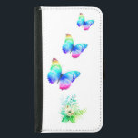 Capa Carteira Para Samsung Galaxy S5 Caixa de Wallet de Borboleta Multicolorida Transpa<br><div class="desc">Caixa de Wallet de Borboleta Multicolorida Transparente</div>