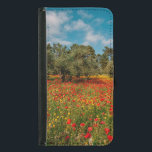 Capa Carteira Para Samsung Galaxy S5 campo com flores e árvores<br><div class="desc">campo com flores e árvores</div>
