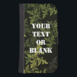 Capa Carteira Para Samsung Galaxy S4 Camuflagem Fractal<br><div class="desc">Uma camuflagem de folha/agulha fractal castanha e verde adequada às florestas de coníferas ou de folha caduca. Adicione seu próprio texto.</div>