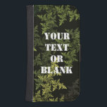 Capa Carteira Para Samsung Galaxy S4 Camuflagem Fractal<br><div class="desc">Uma camuflagem de folha/agulha fractal castanha e verde adequada às florestas de coníferas ou de folha caduca. Adicione seu próprio texto.</div>