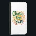 Capa Carteira Para Samsung Galaxy S5 Chase o Sol<br><div class="desc">Chase o caso da carteira Sun Samsung Galaxy S5</div>