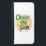 Capa Carteira Para Samsung Galaxy S5 Chase o Sol<br><div class="desc">Chase o caso da carteira Sun Samsung Galaxy S5</div>