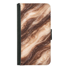 Capa Carteira Para Samsung Galaxy S5 Chocolate Milkshake Marble Texture