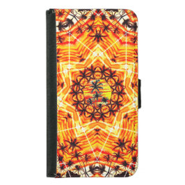 Capa Carteira Para Samsung Galaxy S5 Coco Palm Star