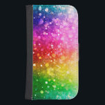 Capa Carteira Para Samsung Galaxy S4 Colorida Trendy Abstrato Bokeh Glitter<br><div class="desc">Legal e vibrante arco-íris cores abstrato modernas da moda da moda.</div>