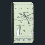 Capa Carteira Para Samsung Galaxy S5 com palmeira e prancha<br><div class="desc">Um produto com palmeira e prancha. Na moda com um humor de verão em estilo retrô</div>