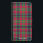 Capa Carteira Para Samsung Galaxy S5 County Clare Tartan<br><div class="desc">O padrão tartano do Condado de Clare da Irlanda com sobreposição de texto personalizável</div>
