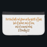 Capa Carteira Para Samsung Galaxy S4 Deus Hath Não Nos Deu O Espírito Do Medo<br><div class="desc">Apresentando a citação de escrituras elevatórias de 2 Timothy 1:7, isso serve como um lembrete diário de força e coragem. Disponível em vestuário e em outras opções de itens, esta peça ajustado-se perfeitamente em qualquer armário ou decoração doméstica. Vista-o orgulhosamente ou pendura-o como uma arte de muro inspiradora para elevar...</div>