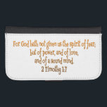 Capa Carteira Para Samsung Galaxy S4 Deus Hath Não Nos Deu O Espírito Do Medo<br><div class="desc">Apresentando a citação de escrituras elevatórias de 2 Timothy 1:7, isso serve como um lembrete diário de força e coragem. Disponível em vestuário e em outras opções de itens, esta peça ajustado-se perfeitamente em qualquer armário ou decoração doméstica. Vista-o orgulhosamente ou pendura-o como uma arte de muro inspiradora para elevar...</div>