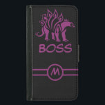 Capa Carteira Para Samsung Galaxy S5 Dino Stegossauro Roxo Dinossauro<br><div class="desc">Um dos meus dinossauros favoritos quando criança era o estegossauro. O nome é um pouco duro para se soletrar que vocês podem ouvir chamar de dino espinhado ou espinhado.</div>