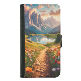 Capa Carteira Para Samsung Galaxy S5 Dolomites Poster de viagens Art