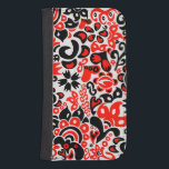 Capa Carteira Para Samsung Galaxy S4 Espetáculo floral de arte popular ucraniana<br><div class="desc">Padrão folclore com a bandeira da Ucrânia cores azul e amarelo</div>
