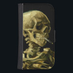 Capa Carteira Para Samsung Galaxy S4 Esqueleto de Fumagem de Van Gogh<br><div class="desc">Samsung Galaxy Wallet Case com a pintura a óleo de Vincent van Gogh Crânio de um Esqueleto com Cigarro em chamas (1885-86). Um presente excelente para fãs do Poste-impressionismo e da arte holandesa!</div>