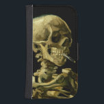 Capa Carteira Para Samsung Galaxy S4 Esqueleto de Fumagem de Van Gogh<br><div class="desc">Samsung Galaxy Wallet Case com a pintura a óleo de Vincent van Gogh Crânio de um Esqueleto com Cigarro em chamas (1885-86). Um presente excelente para fãs do Poste-impressionismo e da arte holandesa!</div>