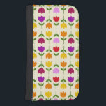 Capa Carteira Para Samsung Galaxy S4 Estilo escandinavo Colorido no Padrão de Flor Crm<br><div class="desc">Ilustrações de flores no estilo escandinavo em um padrão de repetição colorido em um fundo de cor creme.</div>