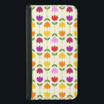 Capa Carteira Para Samsung Galaxy S5 Estilo escandinavo Colorido no Padrão de Flor Crm<br><div class="desc">Ilustrações de flores no estilo escandinavo em um padrão de repetição colorido em um fundo de cor creme.</div>