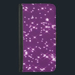 Capa Carteira Para Samsung Galaxy S5 Estrelas brilhantes roxas<br><div class="desc">Estrelas brilhantes roxas</div>