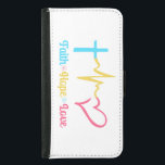 Capa Carteira Para Samsung Galaxy S5 Faith Hope Love Hearts<br><div class="desc">Faith Hope Love Hearts</div>