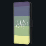 Capa Carteira Para Samsung Galaxy S5 Faixa de Cores Blues   Verde<br><div class="desc">- As cores divertidas e as faixas grossas e ousadas fazem as cores pop! - Outros designs de diversão disponíveis em minha loja - Itens de coordenação também estão disponíveis - Monograma e nome são totalmente editáveis para texto e fonte</div>