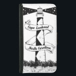 Capa Carteira Para Samsung Galaxy S5 Farol de Cape Lookout Preto e Branco<br><div class="desc">Uma ilustração a preto e branco do farol de Cape Lookout na Carolina do Norte . o farol tem um cartaz com o nome do Estado escrito nele . Um design excelente para qualquer um que ama faróis.</div>