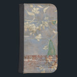 Capa Carteira Para Samsung Galaxy S4 Flores Brancas no Fundo de Newsprint<br><div class="desc">O fundo de jornal e o fundo de cores profundas quase escondem as flores brancas que são o foco dessa pintura de Jennifer Goldberger. Um impressão muito único e envolvente,  poderia ser um belo presente para alguém que ama arte vanguardista!</div>