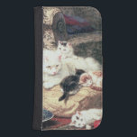Capa Carteira Para Samsung Galaxy S4 Gato com seus gatinhos em um coxim<br><div class="desc">Gato com seus gatinhos em um coxim | pelo lugar da arte de Henriette Ronner-Knip |: Número de coleção holandês da imagem do artista | do colecção privada |: BAL91095</div>