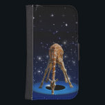 CAPA CARTEIRA PARA SAMSUNG GALAXY S4 GIRAFFE EM CRIAÇÃO<br><div class="desc">Uma foto fantástica e criação digital com uma girafa no espaço.</div>