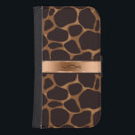 Capa Carteira Para Samsung Galaxy S4 Impressão em animais castanho e leopardo monograma<br><div class="desc">Impressão leopardo marrom e de cobre elegante com sotaques de cobre metálicos e monograma personalizável. Se precisar de ajuda para personalizar, mudar de cor ou qualquer outra coisa para qualquer um dos meus designs, entre em contato com o designer do ArtOnWear. Formatação de texto livre com ajuda ao vivo disponível...</div>