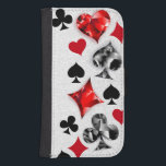 Capa Carteira Para Samsung Galaxy S4 Jogador Jogador Jogador Jogador Jogador Jogador Jo<br><div class="desc">Cinzas,  fundo texturizado com símbolos de cartas de jogar poligonais. Símbolos de jogar cartas,  coração,  diamante,  espada e clube.</div>