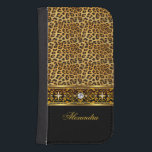 Capa Carteira Para Samsung Galaxy S4 Joia Dourada do Leopardo Selvagem Selvagem Elegant<br><div class="desc">O Elegante Animal Leopardo Selvagem Imprime Preto e Dourado, Má Joia. O Elegante Classy Phone Mobile Case Girly for Women Girl Add Name Initials Glitter (Seja avisado de que a imagem aparecerá mais escura em caso) Fabuloso produto para Mulheres, Meninas, Zizzago criou este design POR FAVOR NOTE todas as imagens...</div>