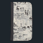 Capa Carteira Para Samsung Galaxy S4 Jornal Vintage<br><div class="desc">Jornal Vintage</div>