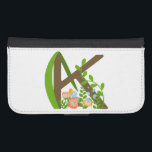 Capa Carteira Para Samsung Galaxy S4 Letra maiúscula K monograma floral<br><div class="desc">Bela tipografia com letra maiúscula inicial</div>