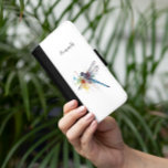 Capa Carteira Para Samsung Galaxy S5 libélula colorida personalizável<br><div class="desc">pintura aquosa de uma bela libélula colorida,  segurando-a num galho sobre fundo branco</div>