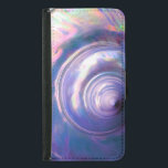 Capa Carteira Para Samsung Galaxy S5 Mãe opalescente tropical de Seashell de pérola<br><div class="desc">Design de arte impressionista de uma concha em cores opalescentes de púrpura,  rosa,  azul e aqua. Um belo iridente tropical,  mãe de design de pérolas.</div>