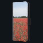Capa Carteira Para Samsung Galaxy S5 Maleta de Wallet de splash Vermelho<br><div class="desc">Lixeira vermelha no campo de papoila. Mantenha sua energia com você aonde quer que você vá.</div>