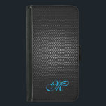 Capa Carteira Para Samsung Galaxy S5 Malha de metal preto monograma elegante e minimiza<br><div class="desc">Mala de auto-falante de metal preto monograma para Samsung Galaxy S5. Para um auto-falante pessoal legal e fino com os proprietários iniciais, é muito fácil reconhecer e ousar o suficiente para destacar o fazer que é mais fácil de encontrar. Um simples olhar limpo, muito mínimo com um toque de elegância...</div>