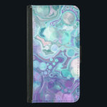 Capa Carteira Para Samsung Galaxy S5 Mármore bonito, roxo e Abstrato azul<br><div class="desc">Arte digital única de abstrato digital azul,  lacrimejante e roxa.</div>