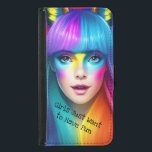 Capa Carteira Para Samsung Galaxy S5 Meninas só querem divertir-se com a cara do arco-í<br><div class="desc">Meninas Só querem divertir-se com o presente para amigos familiares ou amadores para casamentos de Natal de aniversário ou obrigado Você pode adicionar seu nome</div>
