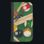 Capa Carteira Para Samsung Galaxy S4 Mesa de Billiards da vida com bolas e giz<br><div class="desc">Arrume-os com esta pintura espetacular de uma mesa de bilhar por Jennifer Goldberger. As bolas parecem novas,  o feltro parece imaculado,  e o giz já foi aplicado aos paus de sinalização. Segure isso em sua casa,  ou entregue a um amigo ou amado que goste de um jogo de piscina!</div>