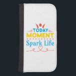 Capa Carteira Para Samsung Galaxy S4 Momento Atual, Espete A Vida<br><div class="desc">Além das Formas: Hoje Momento,  Estipule a Vida,  mensagens positivas com pessoas alegres,  flocos de neve,  e a essência da vida com amor e abraçando o presente com um futuro movido pelo amor e pela positividade.</div>