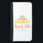 Capa Carteira Para Samsung Galaxy S5 Momento Atual, Espete A Vida<br><div class="desc">Além das Formas: Hoje Momento,  Estipule a Vida,  mensagens positivas com pessoas alegres,  flocos de neve,  e a essência da vida com amor e abraçando o presente com um futuro movido pelo amor e pela positividade.</div>