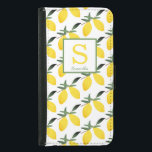 Capa Carteira Para Samsung Galaxy S5 Monograma Limon Citrus Name<br><div class="desc">Mala de carteira Monograma e Citros Samsung Galaxy com nome. Fácil de alterar o monograma e o nome na página do produto. Diversão e bom padrão de verão.</div>