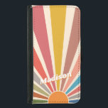 Capa Carteira Para Samsung Galaxy S5 Nome Personalizado do Retro Moderno Diversão do Ar<br><div class="desc">A moderna capa de telefone de explosão solar retrógrada da vintage do arco-íris é o acessório perfeito para qualquer pessoa que queira adicionar um pop de cor e personalidade ao seu telefone. O caso apresenta uma vibrante e divertida design de explosão solar do arco-íris que lembra a era do rancho...</div>