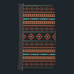 Capa Carteira Para Samsung Galaxy S4 Padrão Aztec Rusts Teal Black Mixed Motifs<br><div class="desc">O asttec influenciou o padrão em símbolos/motivos de ferrugem e tons de luz em um design de fundo preto.</div>