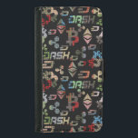 Capa Carteira Para Samsung Galaxy S5 Padrão de Moeda Digital Colorida de Criptomoeda<br><div class="desc">Esta design é para todos que amam trocar ações,  opções,  futuros ou forex.</div>